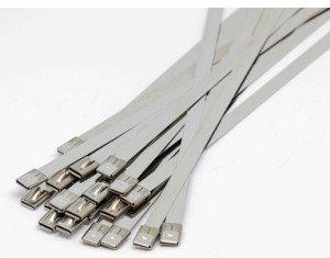 7.8mm x 350mm 304 Stainless Steel Cable Ties 100pcs