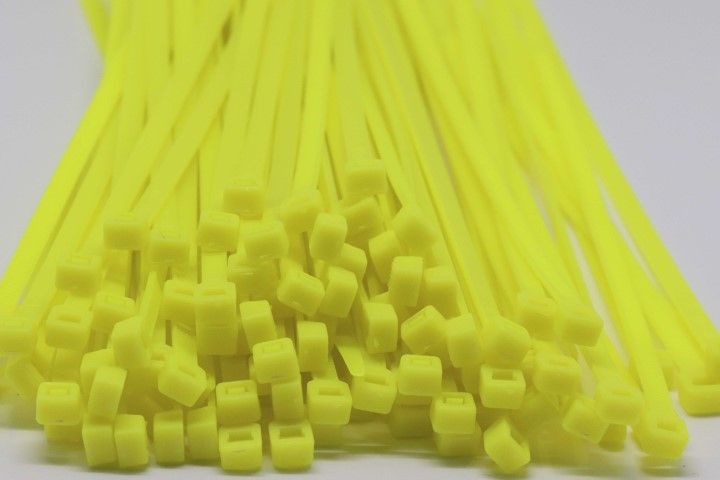 4.8mm x 200mm Fluro Green Cable Ties 100pcs