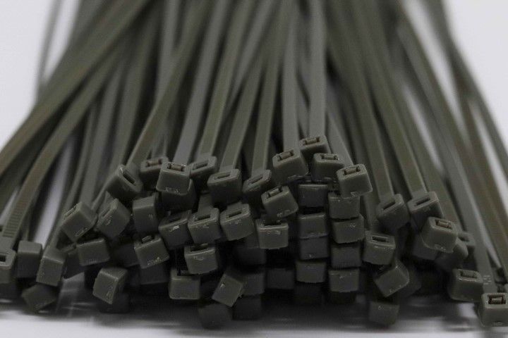 2.5mm x 200mm Charcoal Cable Ties 100pcs