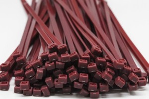 4.8mm x 200mm Maroon Cable Ties 100pcs