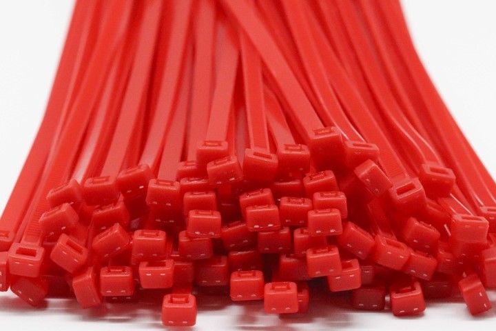 4.8mm x 300mm Red Cable Ties 100pcs
